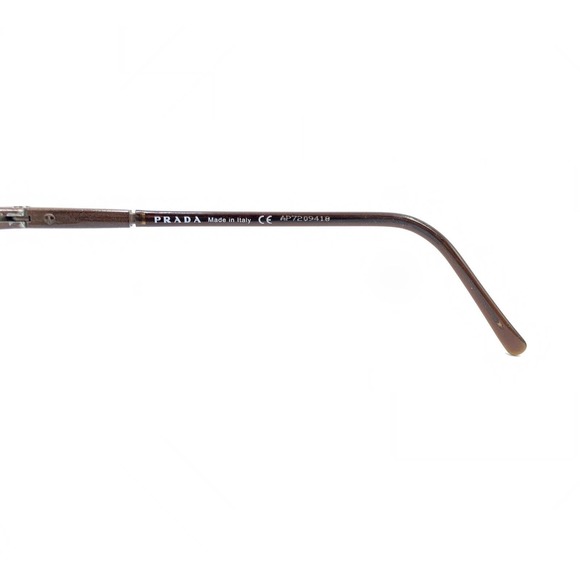 Prada PR59HV 8AE-1O1 Brown Rectangle Eyeglasses Frames 63-17 130 Italy Men Women - Picture 9 of 12